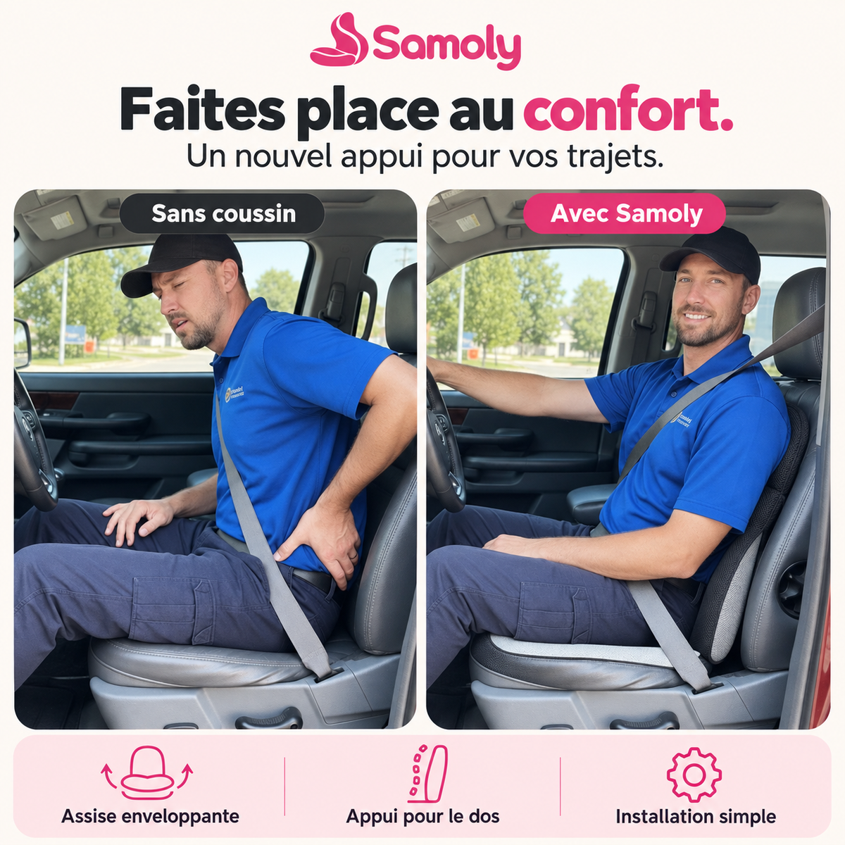 Samoly™ – Le Coussin Orthopédique pour une Assise Confortable au Quotidien